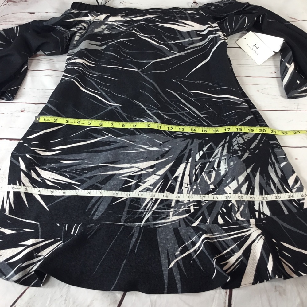 H Halston Off The Shoulder Mini Dress Size 0 - Picture 7 of 7